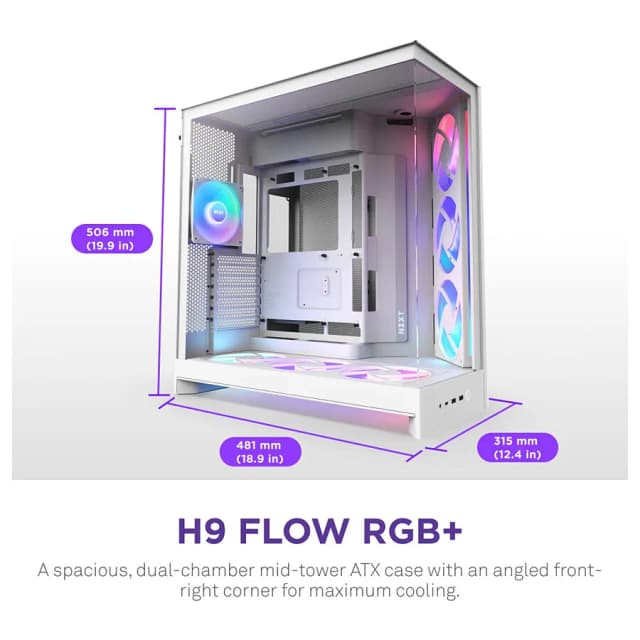 NZXT H9 Flow RGB+ White