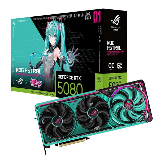 ASUS ROG Astral GeForce RTX 5080 OC Hatsune Miku Edition 16Go GDDR7
