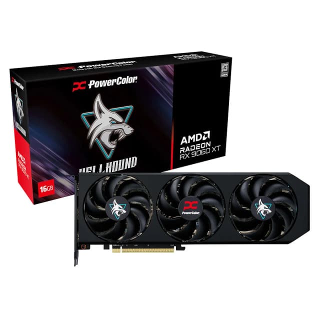 PowerColor Hellhound AMD Radeon RX 9060 XT 16Go GDDR6