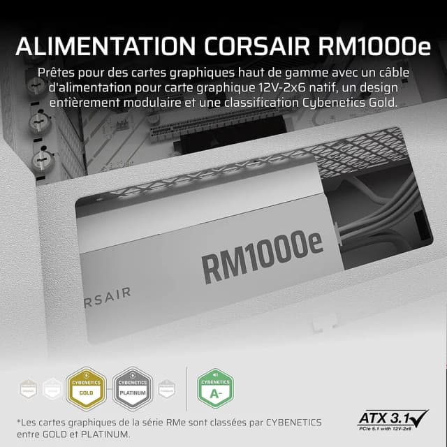 Corsair RM1000e (2025) - White