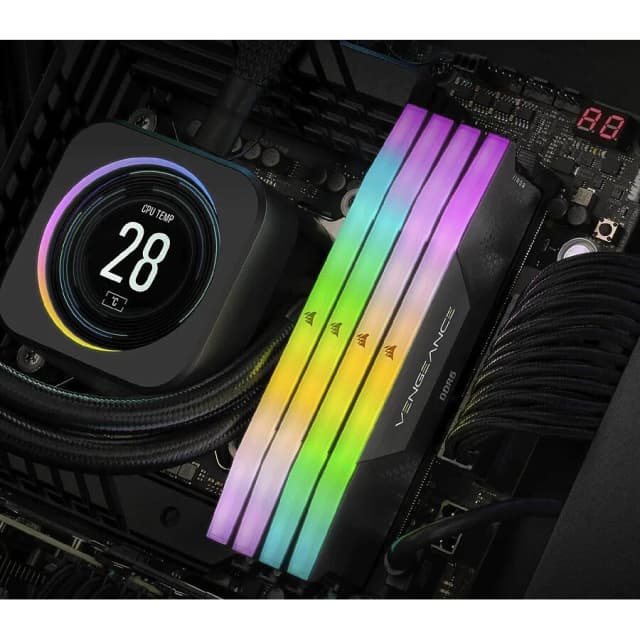 Corsair Vengeance RGB Black 4x32Go 5600MHz CL40