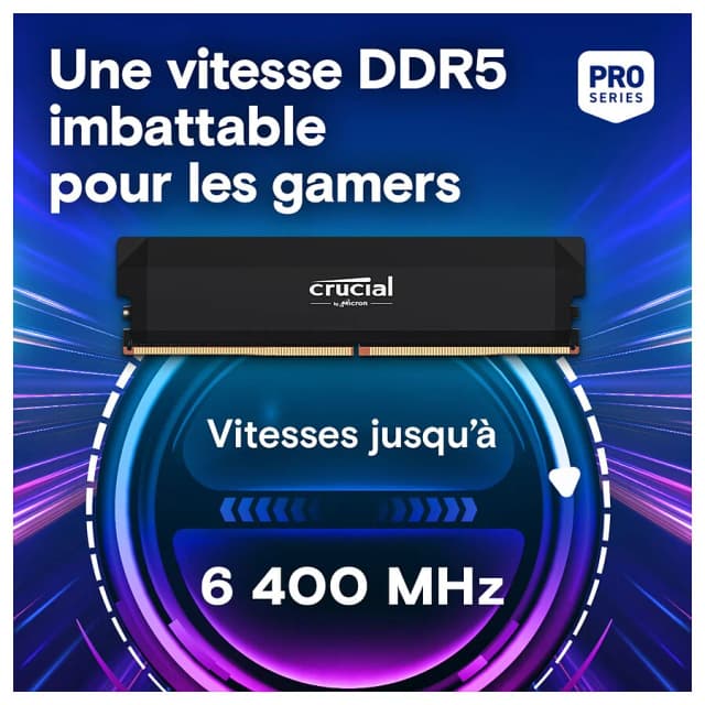 Crucial Pro DDR5 Overclocking 2x16Go 6400MHz CL38