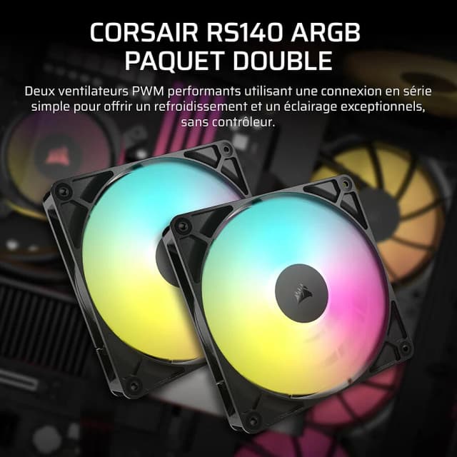 Corsair RS140 ARGB 140mm x2