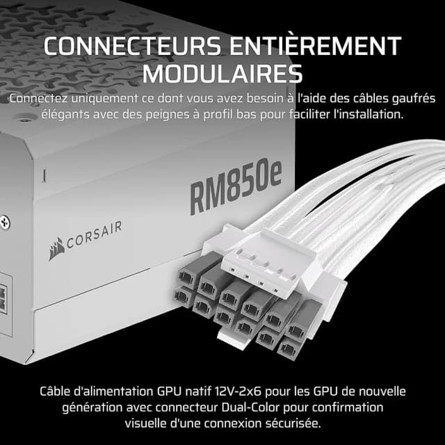 Corsair RM850e (2025) Blanc